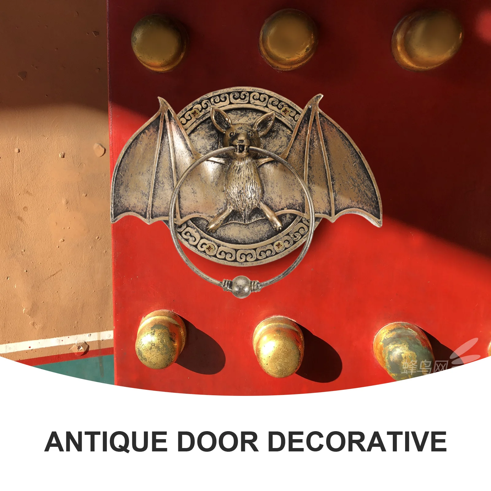 Simulated Bat Door Knocker Hotel Security Doorbell Sticker Decorative Knockers for Front Resin Single Travel