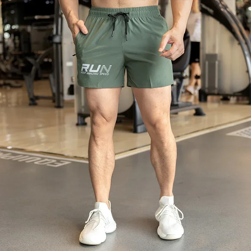 Man Summer Gyms Workout Bottoms Fitness Sports Shorts Quick Dry Beach Pants Men Jogging Running Sportswear Sports Pants