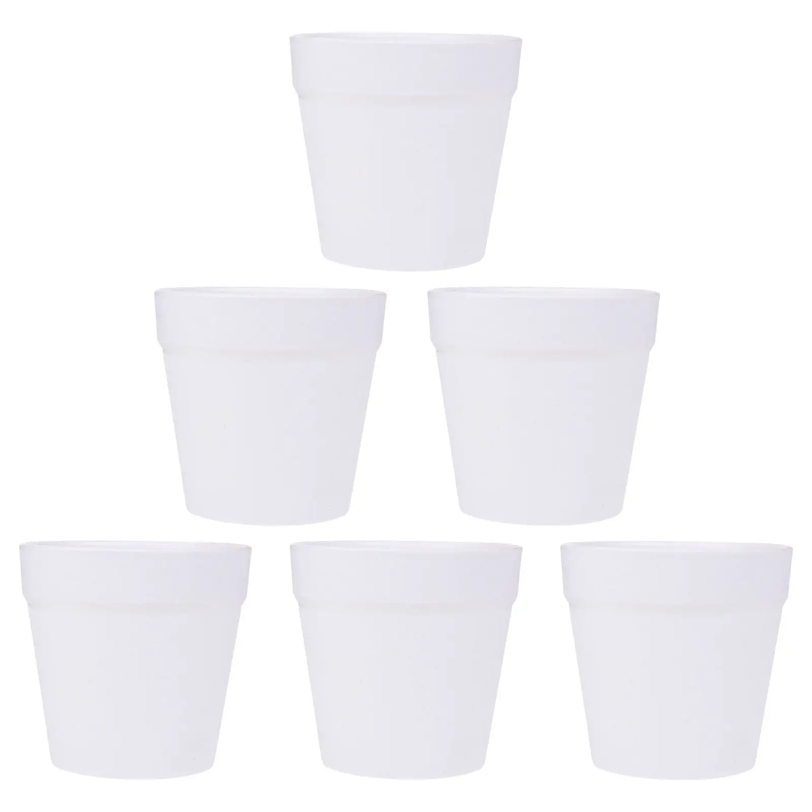 

6Pcs Coloring Pots for Blank DIY Flower Pot Set Creative Painting Craft Activity 's Garden Planter Kit
