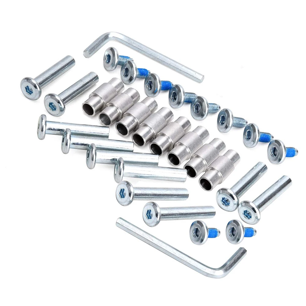 

Aluminum Alloy Bearing Screw Kit Aluminum Alloy Spacer Skate Accessories Silver Bearing Screw For Inline Skating