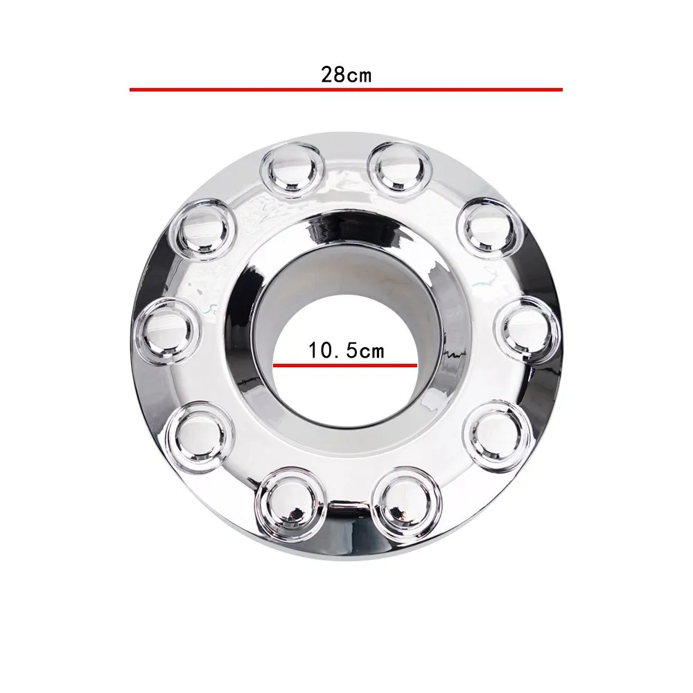 2pcs Aluminum Super Duty Wheel Center Hub Caps Dually 10 Lug Wheel 5C3Z1130NA Fit For Ford F450 F550 2005-2017 Silver LN-1010