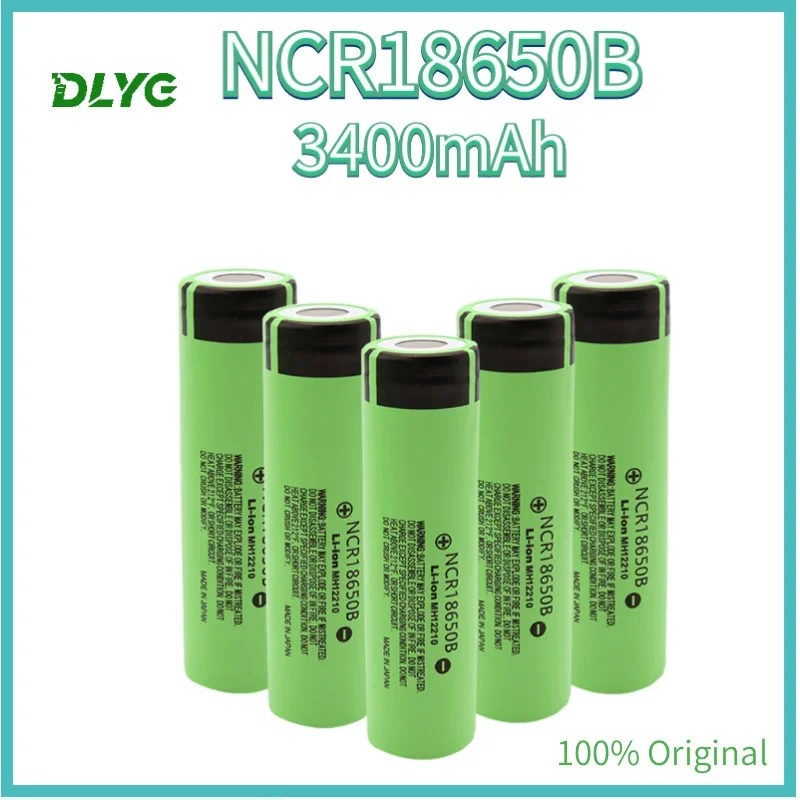 DLYG Original NCR18650B 3.7V 3400 Mah 18650 Lithium Rechargeable Battery for Flashlight Batteries LED Lamp