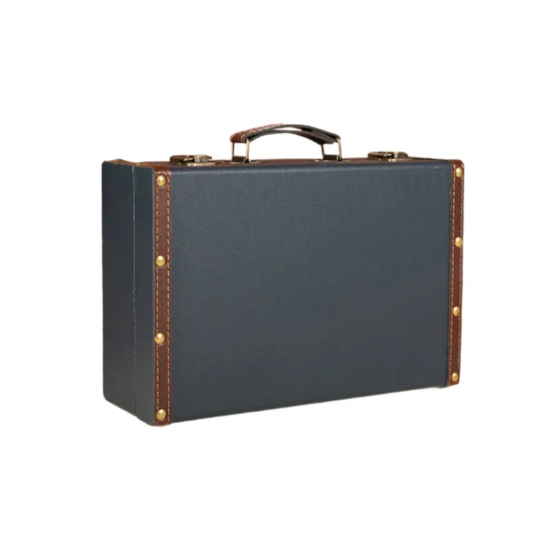 Vintage หนัง Trunk, เครื่องประดับไม้หน้าอก, ตกแต่งบ้านตกแต่งกล่อง, กระเป๋าเดินทาง