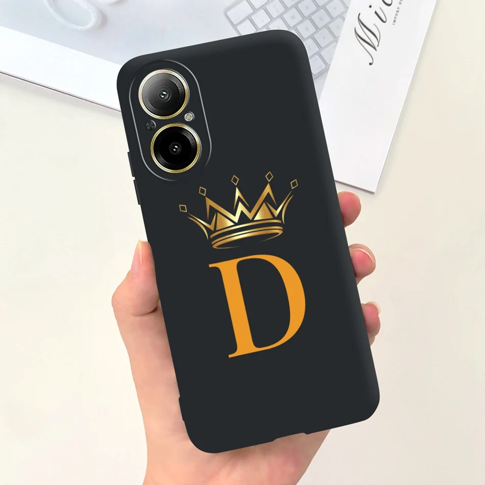 Realme C67 4G 소프트 실리콘 TPU 보호 커버에 대한 패션 편지 케이스 RealmeC67 C 67 4G RMX3890 전화 케이스