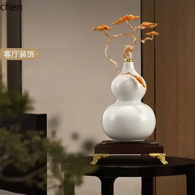 

gourd ornament living room wine cabinet Lucky Nafu ceramic handicrafts