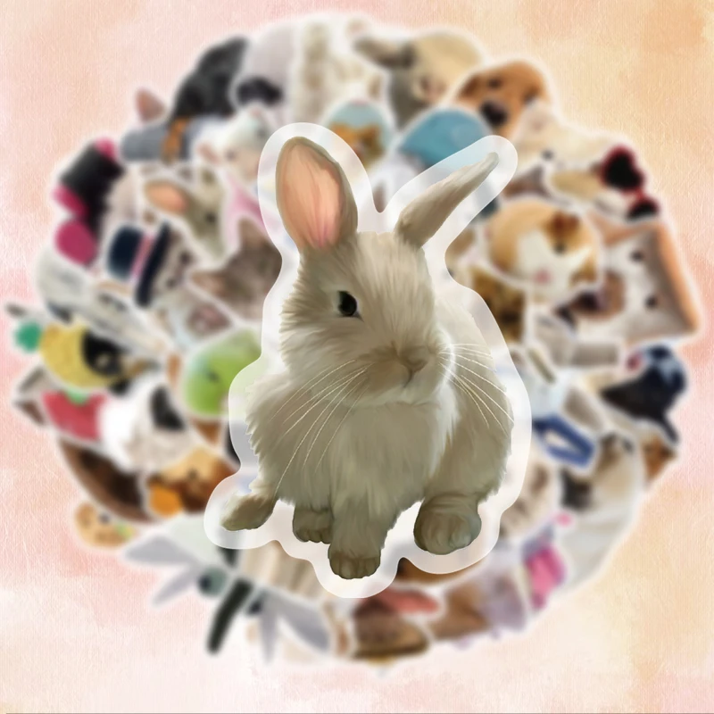 50 Animal Graffiti Stickers, Suitable for Diaries, Laptops, Car Bumpers, Skateboards, Water Bottles, Computers, Phone Decorations, Etc