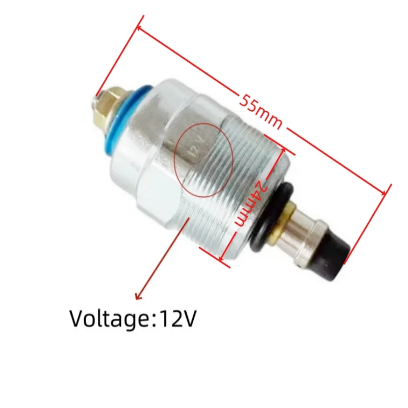 12V OIL PUMP SOLENOID VALVE DIESEL ENGINE 173F 178F 186F 192F 1100F 198F GENERATOR 2KW 5KW 10KW 12V KDE6500T 8500T 7500T