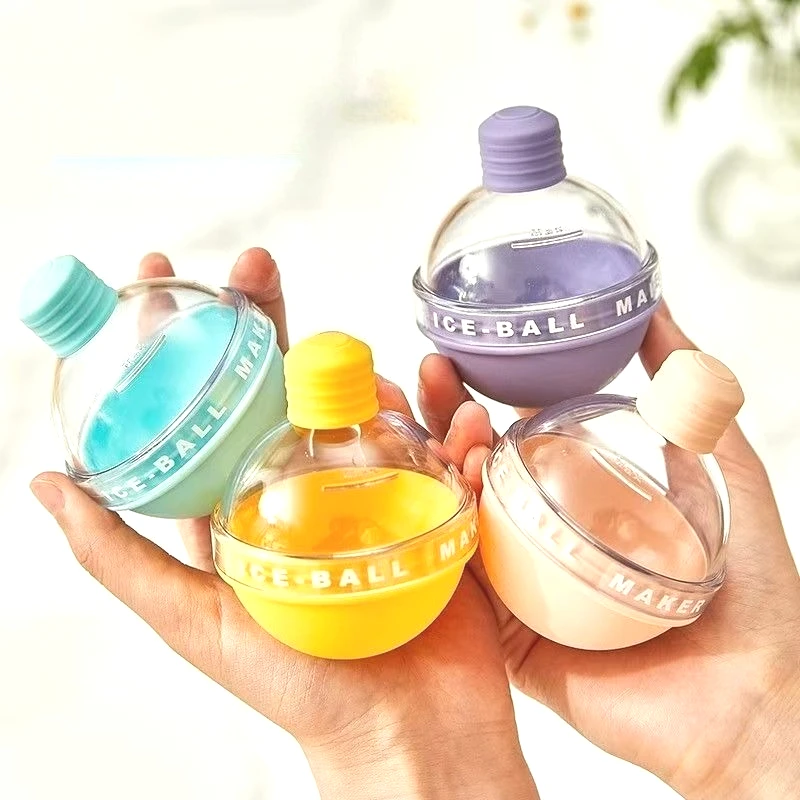 

Ice Cube Mold Round Ice Hockey Premium Silicone Ice Sphere Molds Seamless 2.5in Balls Kitchen Must-Have for Chilled