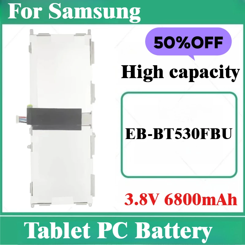 

Аккумулятор для планшета 3,8 В 6800 мАч EB-BT530FBU для Samsung Galaxy Tab 4 10,1 SM-T530 T531 T533 T535 T537 Совершенно новый, высокое качество