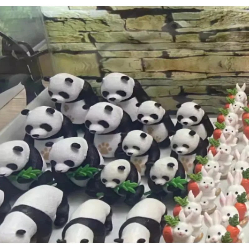 Creative Mini Landscape Panda Figurines 4PCS PVC Desktop Decor Set Cute Home  Ornaments Crafts For Micro Landscape Enthusiasts