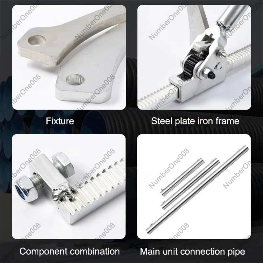 200-600HDPE Double Wall Corrugated Pipe Installation Tools Bellows Tensioner Manual Universal Joint Pipe Tensioner Artifact