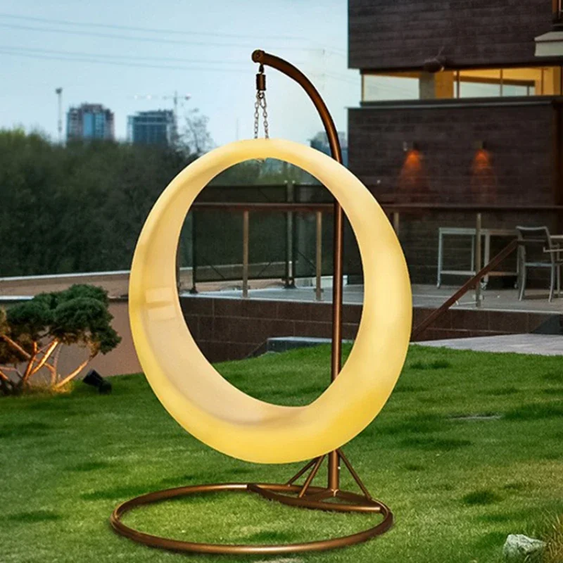 Landscape courtyard outdoor hanging chair luminous B & B rocking chair creative solar energy