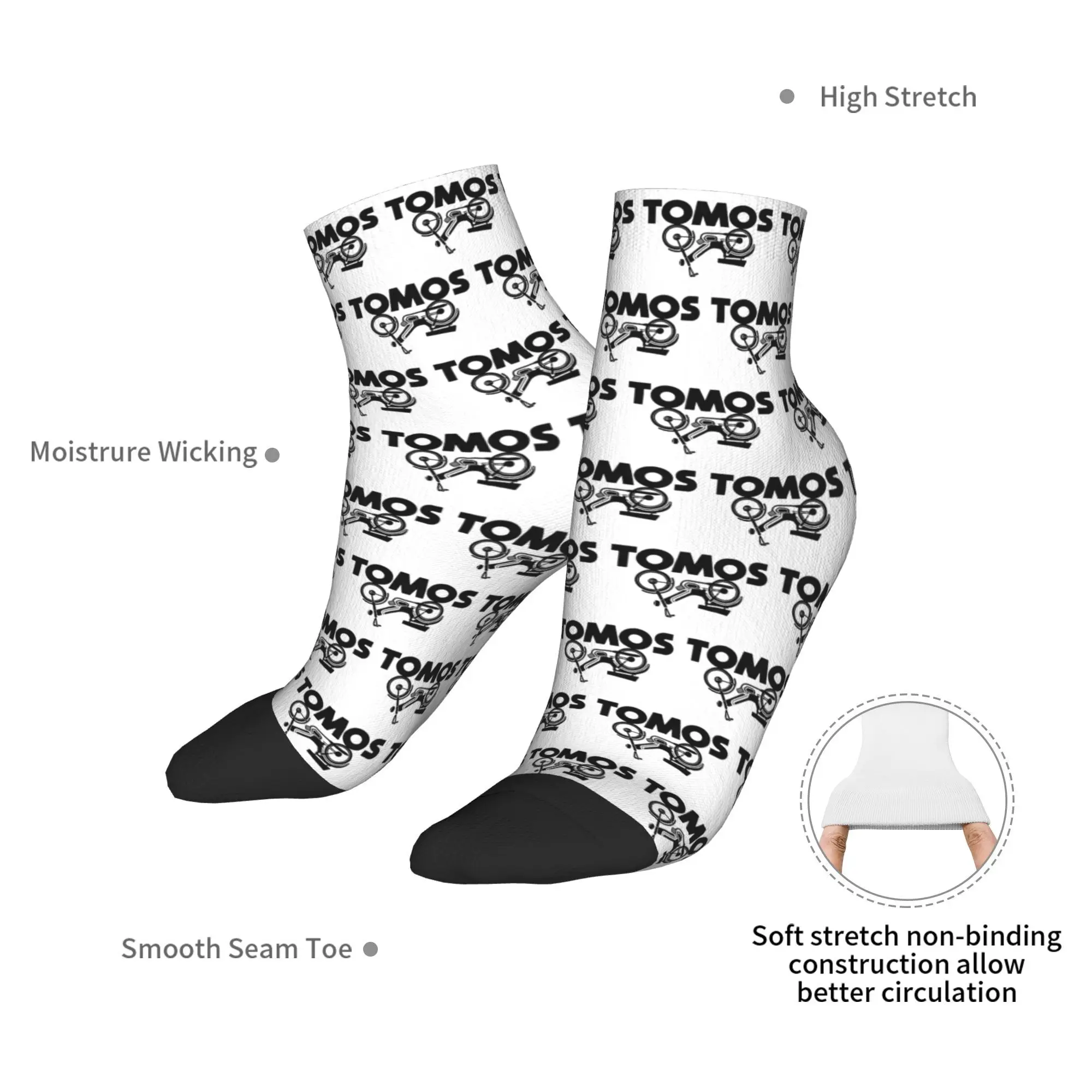 Calzini per ciclomotori Tomos per tutte le stagioni Calzini per equipaggio che assorbono il sudore Harajuku Calze alla moda per uomini e donne