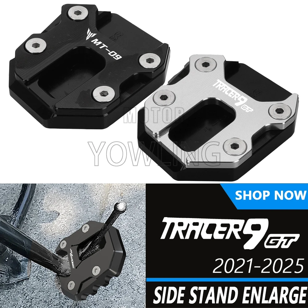 

For Yamaha MT-09 MT 09 MT09 SP 2021 - 2024 2025 Motorcycle Kickstand Extender Foot Side Stand Extension Foot Pad Support Plate