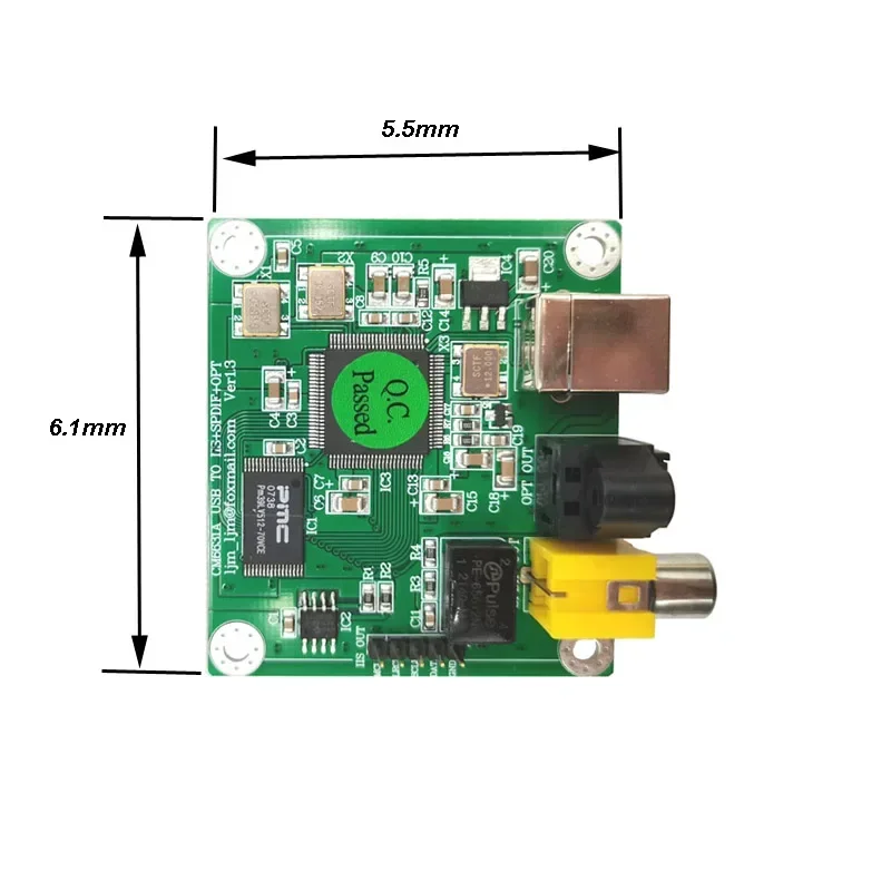 DLHiFi LJM CM6631A USB to Coaxial Optical fiber SPDIF I2S Converter DAC Board 24bit 192khz For HiFi Amplifier