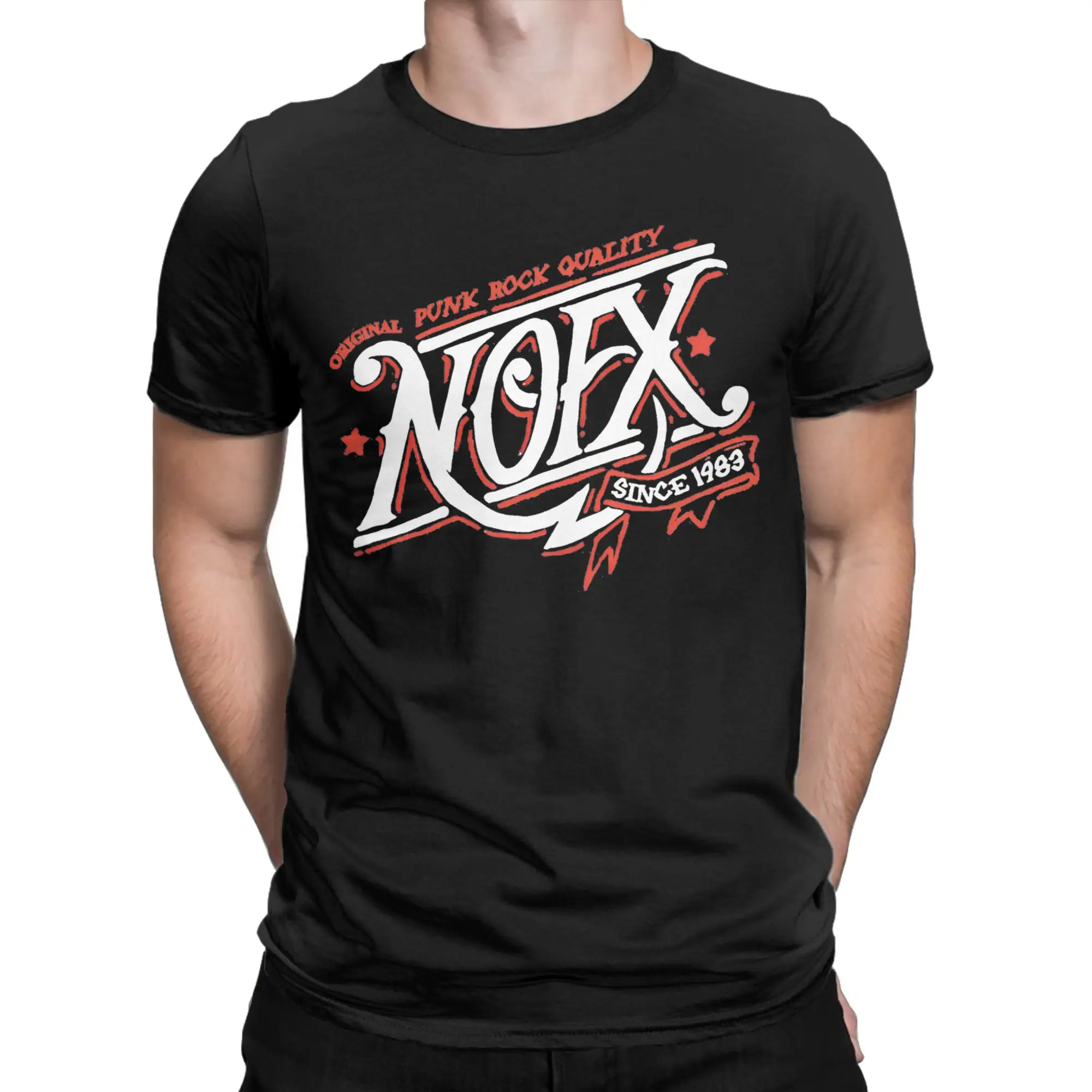 NOFX Music Album T Shirt Men Cotton Fashion for Male T-Shirt Crew Neck Punk Rock Band Tees Short Sleeve Clothing Plus Size