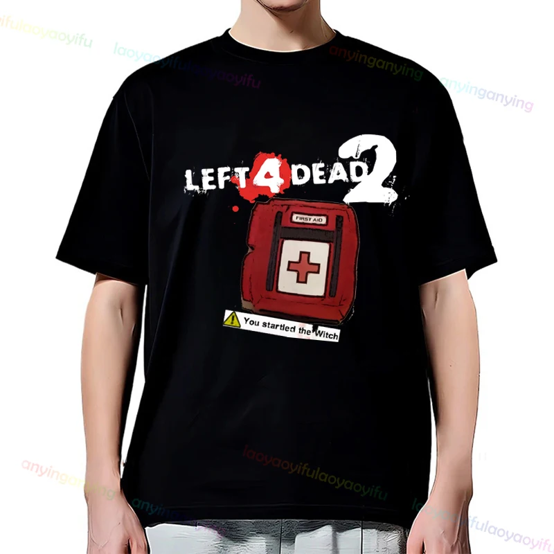 Safe House Left 4 Dead Graphic T Shirt Cotone Cool Tee Left 4 Dead 2 L4d2 Gioco Valvola Zombie Zombies Videogioco Streetwear Retro