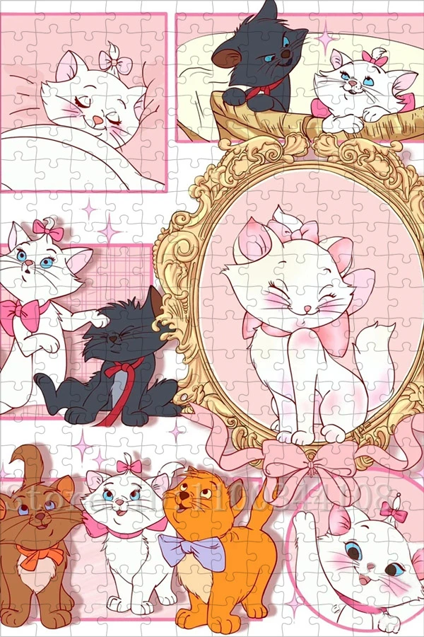 Disney Cartoon Puzzles for Children Intelligence Game Tots The Aristocats Anime Jigsaw Puzzle Adult Stress Relief Toys