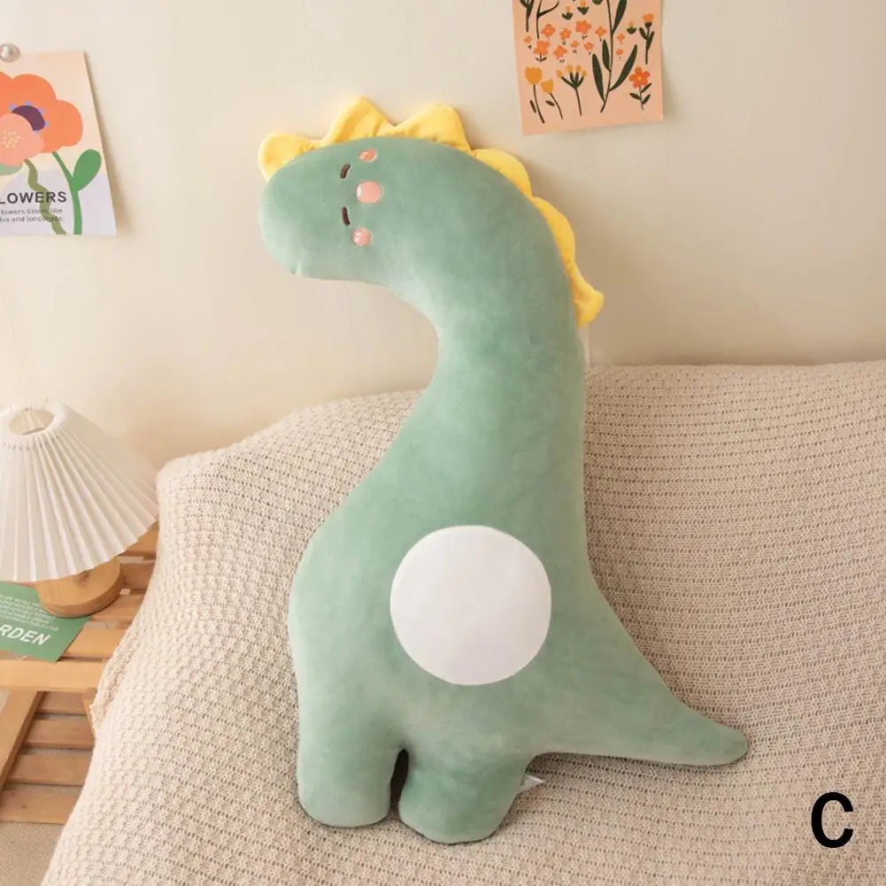 Simpatico cuscino per dormire cartone animato lungo peluche dinosauro letto morsetto divano regalo giraffa gamba T8w3