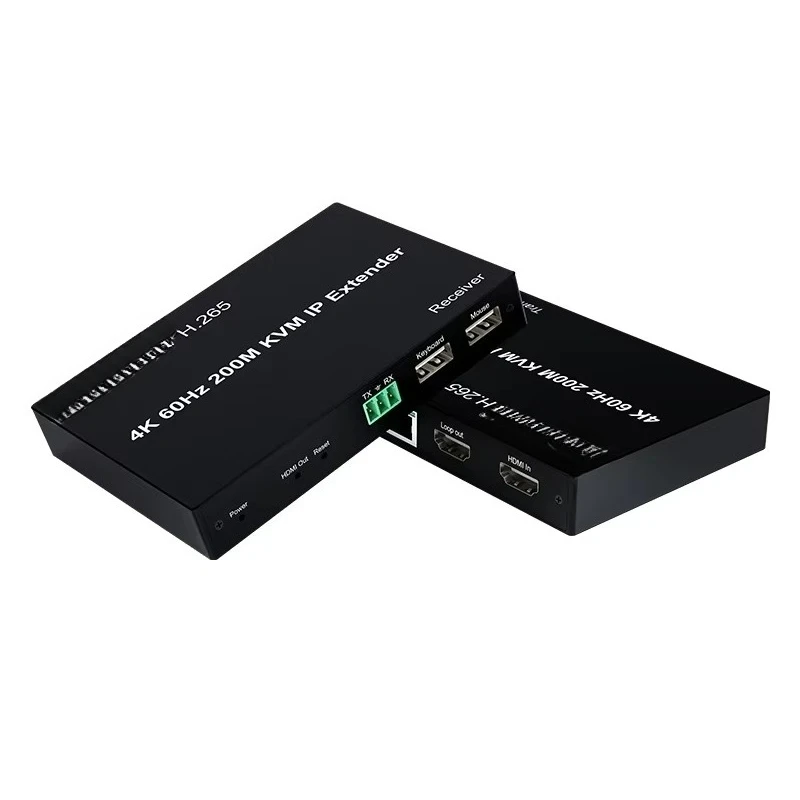 200M for     KVM IP Extender   H265 with TCP/IP Ethernet 1080P for     KVM IR Metal Material for Video Transmission