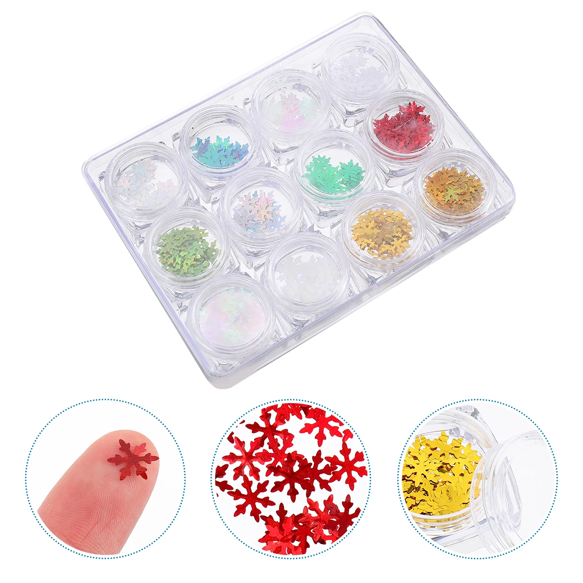 

1 Box Snowflake Manicure Sequin Ultra-Thin Metal Glitter Nail Art Supplies Gold Flakes for Nails Nail Art Glitter