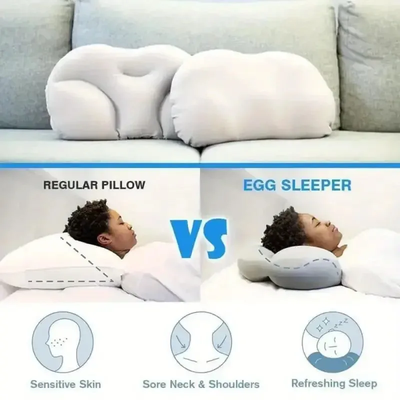 In-Car Cervical Sleep Pillow – 3D All-Round Deep Sleep Support, Soft Micro-Egg-Shaped & Breathable Foam Bed Pillow for Vehicles - view 5