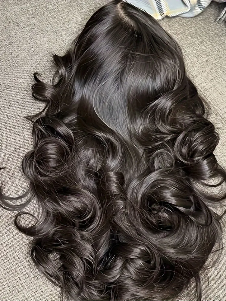 

Парик с кружевной передней частью 13x4/13x6, волнистый, 250% плотность, из бразильских натуральных волос, 5x5, без клея, готовый к ношению