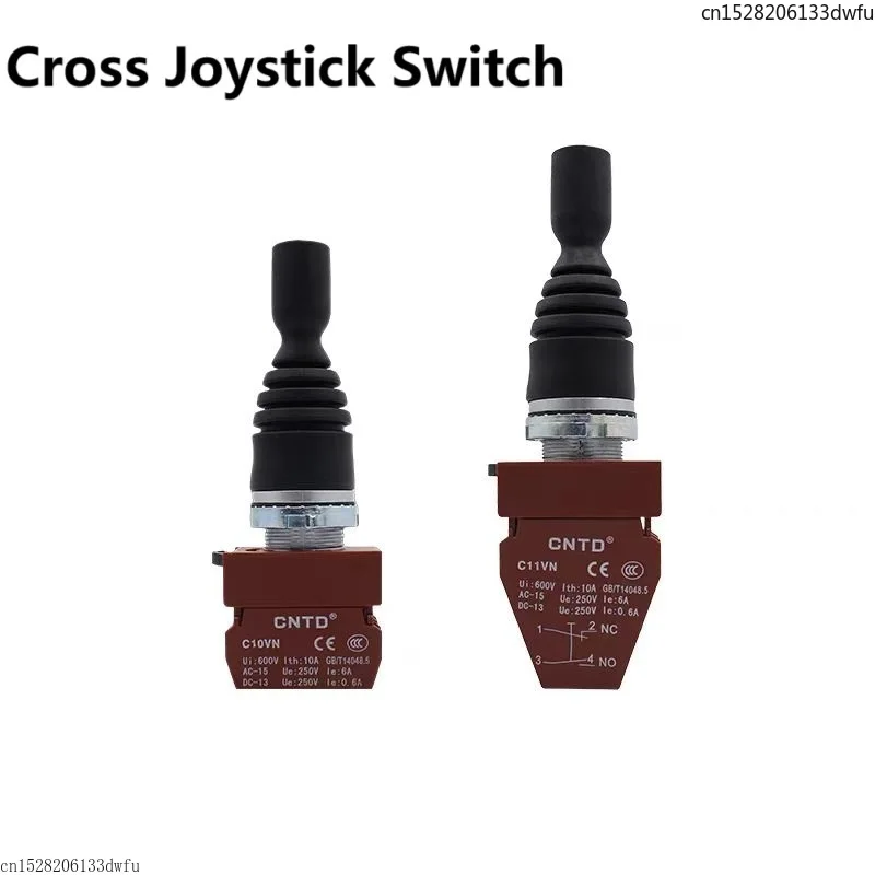 Cross Joystick Switch C2MN-F2 Bidirectional Self Resetting Master Button FT4 Four-way Self-locking Opening 22mm Contactors