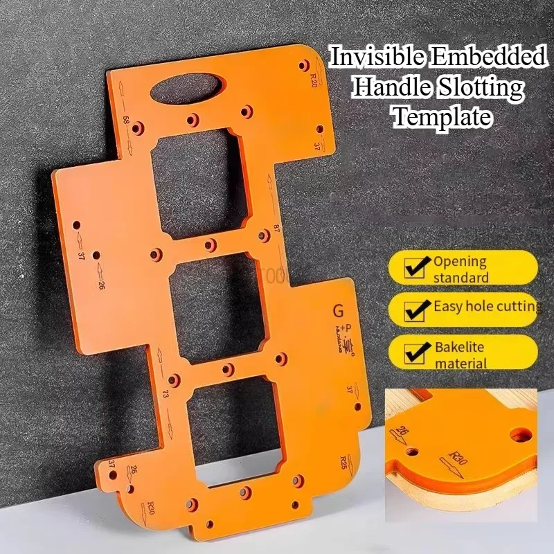 3 in 1 Multi Functional Woodworking Hole Opener Template for Wardrobe Cabinet and Wood Board Trimming Mold Woodworking Tools