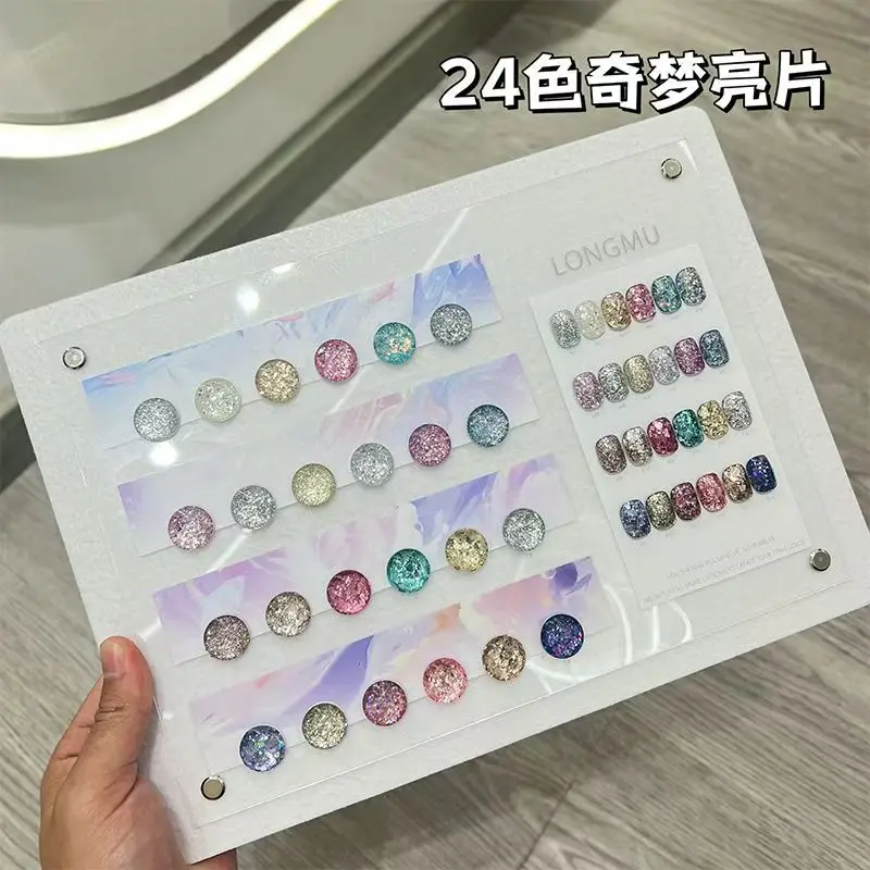LONGMU Cat Eye 24 kleuren Aurora Gel Effen kleur nagelgelset 2025 Jelly Polish Nail Art Kit Niet-giftige Glitter Uv Gel nagelsalon