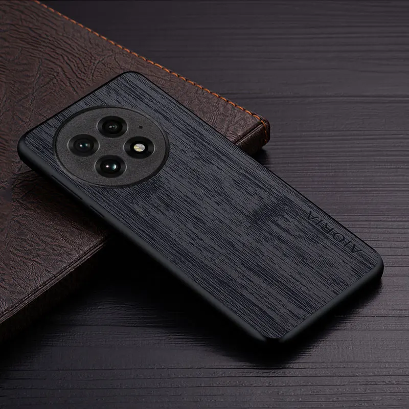 Etui na Oneplus 13 5G funda wzór drewna bambusowego skórzany pokrowiec na telefon luksusowe coque dla oneplus 13 etui capa