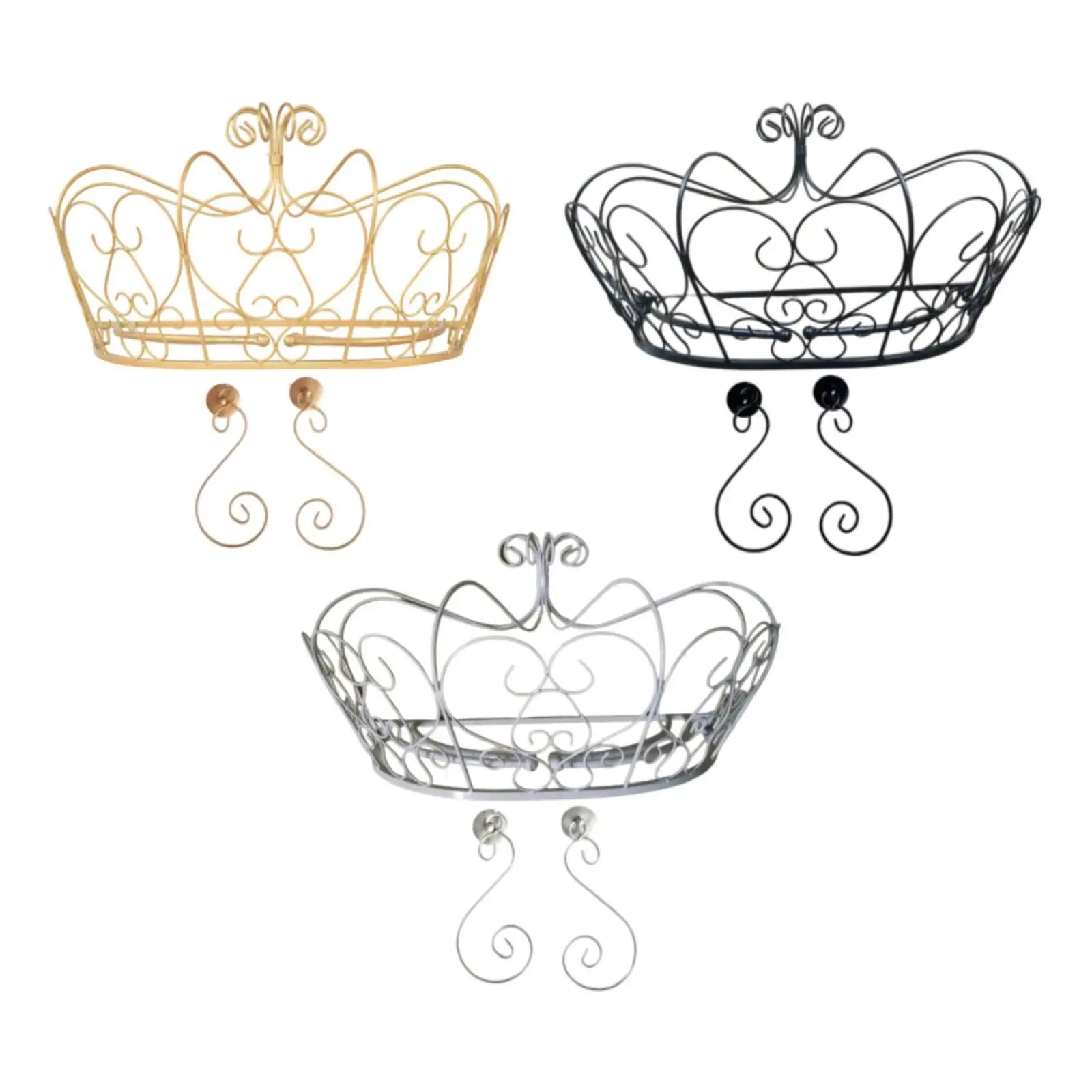 Crown Bed Canopy Frame Princess Bed Canopy Stand Room Decor Wall Mount Metal Kids Bedding Easy Assembly Heavy Duty for Girls