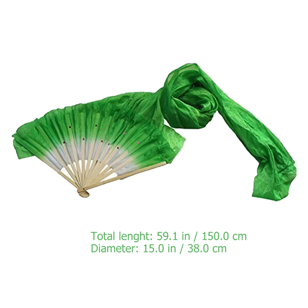 

Fan Silk Belly Dance Fans for Wedding Party Folding Long Handheld Portable Accessories