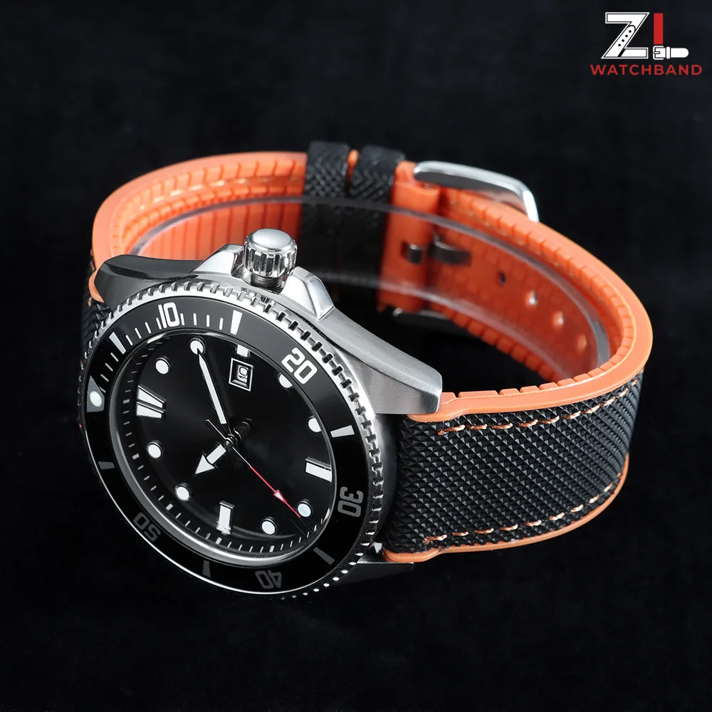 For Any Brand Waterproof Rubber Watch Strap Men Women Bracelet 18/19/20/21/22/24mm Wristband Blue Orange Green Yellow Watchband - view 6