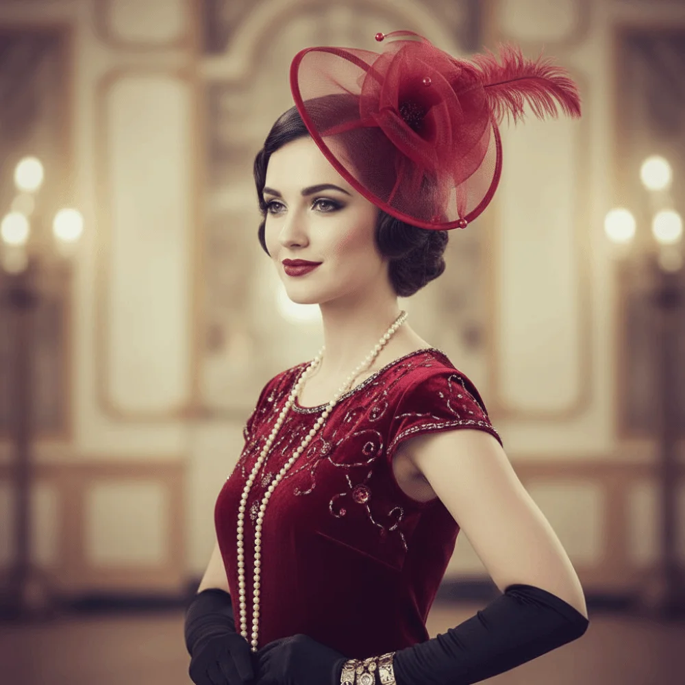 

Exquisite Mesh Feather Headband Elegant Sweet Vintage Fascinator Hat Hair Clip Hair Hoop Masquerade Hair Band Stage Performance