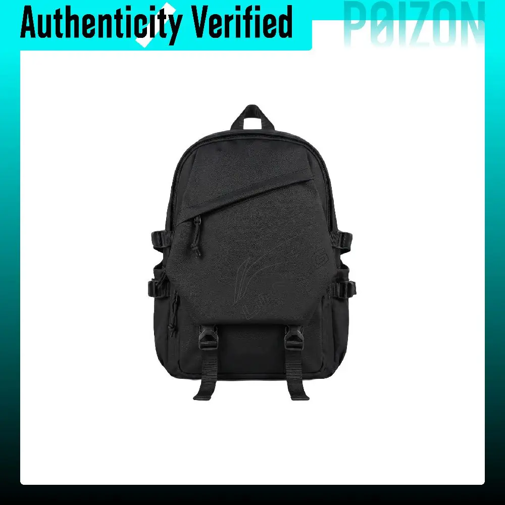 Li Ning Polyester Backpack Unisex Black YBSV074-1