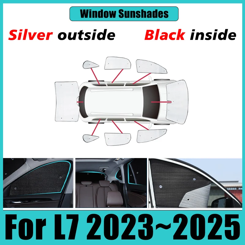 For Lixiang Li L7 Auto 2023 2024 2025 Sun Visor Car Full Coverage Sunshades Sunshine Sunscreen Windshield Cover Car Accessories