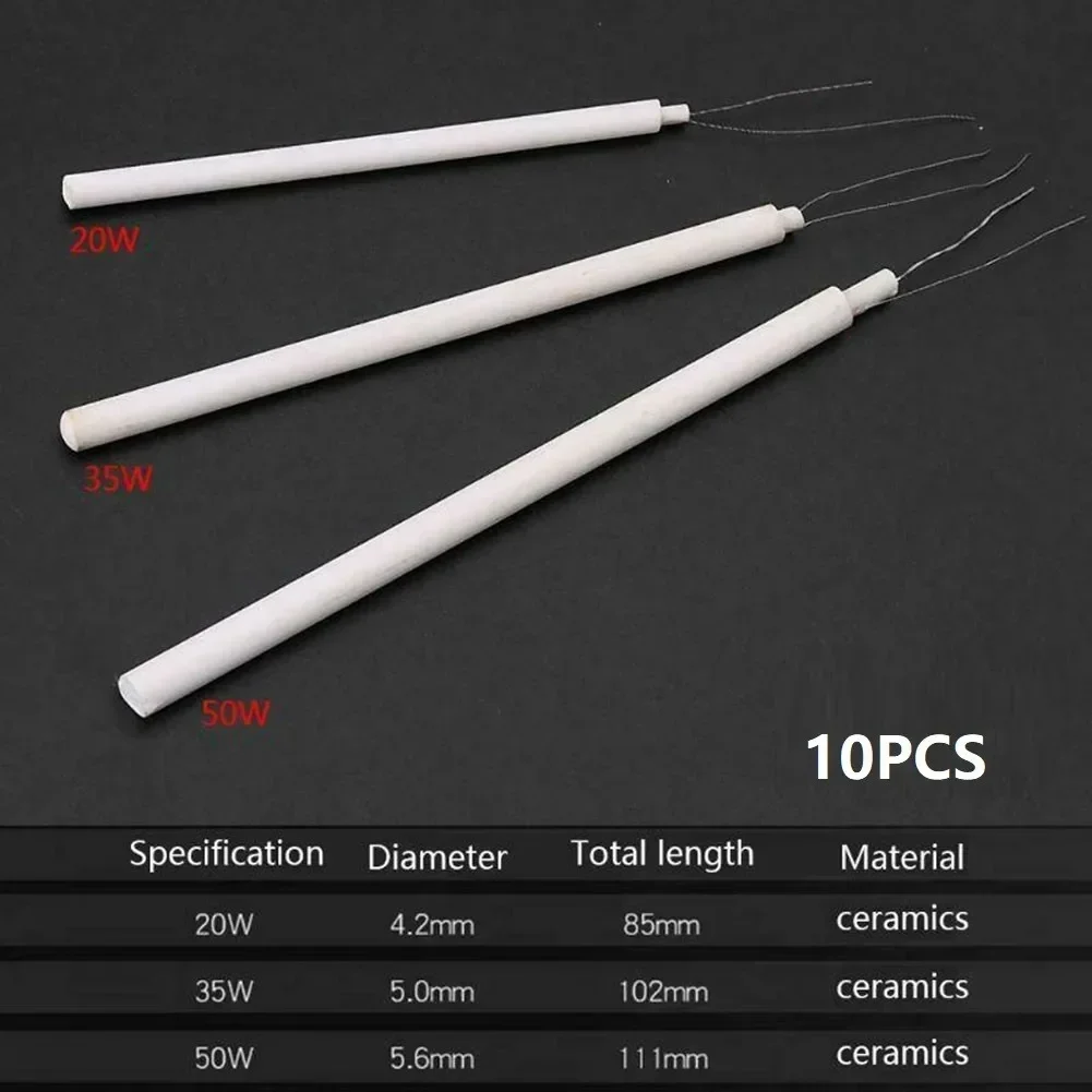 10pcs Electric Soldering Iron Heating Element Internal Heated Ceramic Core Ceramic Electric Heater 220V 20/35/50W