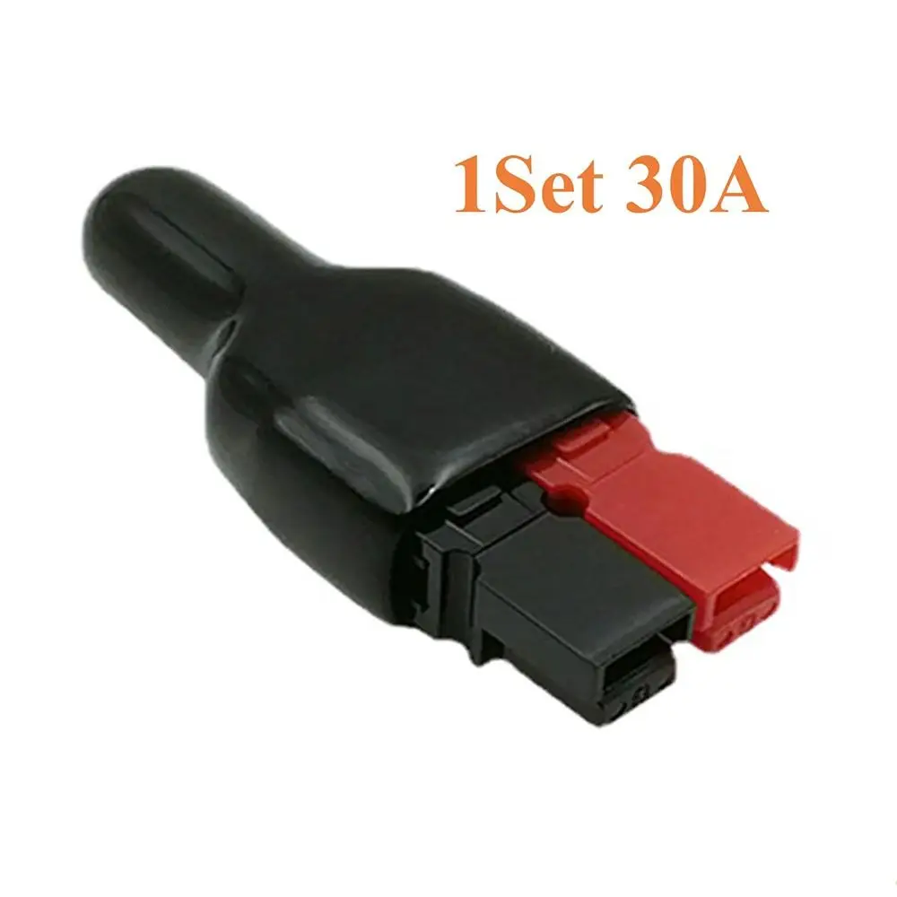 For Anderson Styles Connector 30AMP Plug 600V Black UPS Power Plug Rubber Photovoltaic Systems Dust Covers