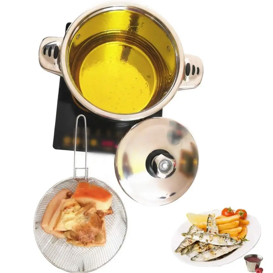 

Deep Fryer Set Stainless Steel Deep Fry Basket amp 3Ply Deep Frying Pot Sauce Pan With Lid