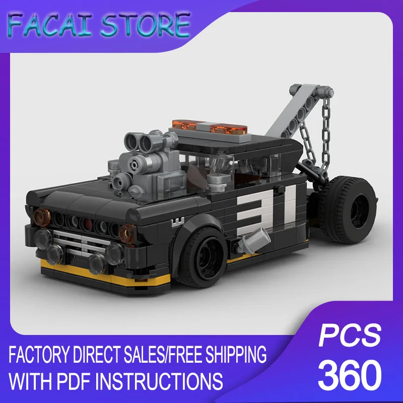 

Champion Speed Cars Moc Building Bricks Modular F-350 Custom Tow Truck Technology Blocks Christmas DIY Toy Construction Gifts