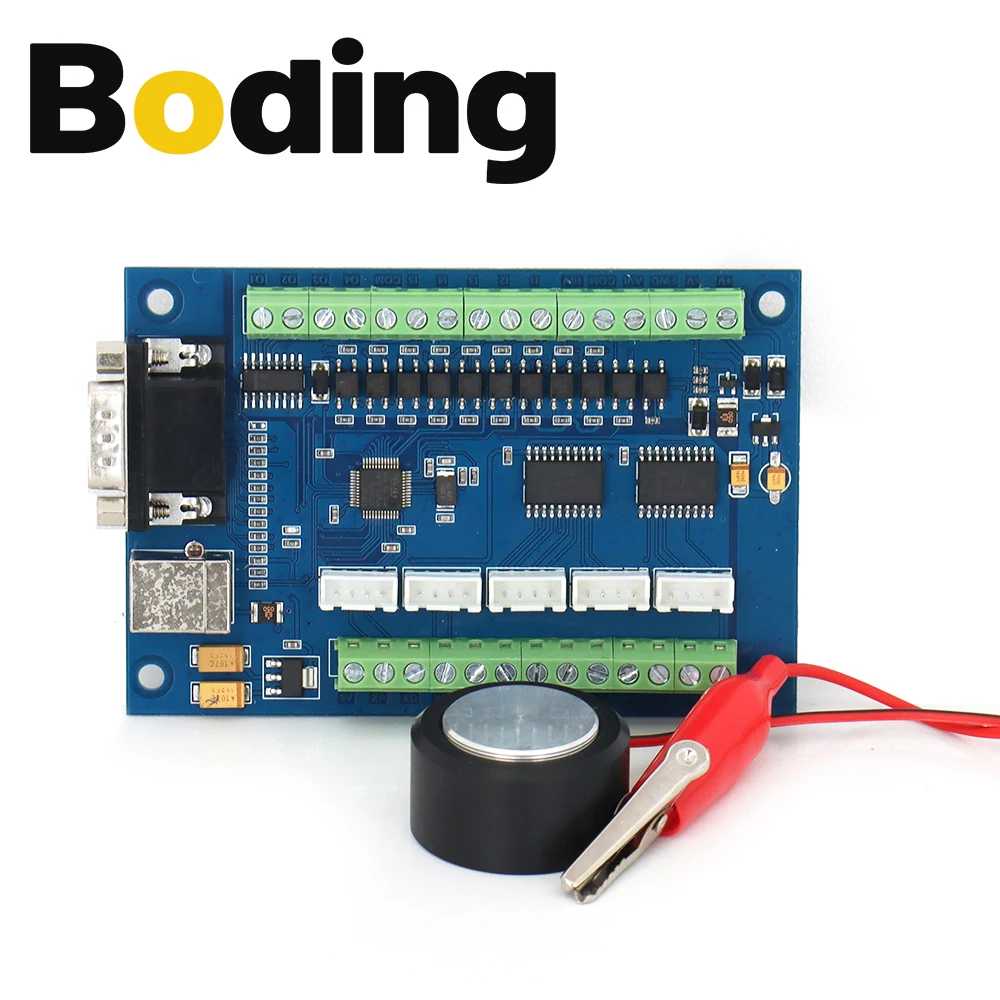 BODING Upgrade CNC MACH3 USB 5 Axis 100KHz USB CNC Smooth Stepper Motion Controller Card Breakout Board for CNC Engraving 12-24V