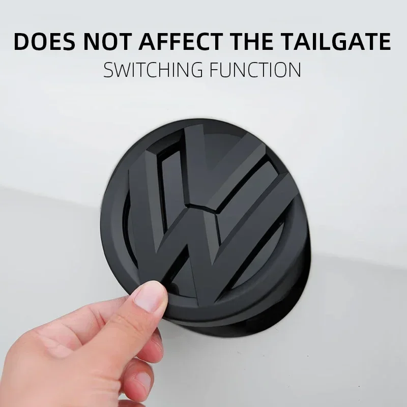 Car Glossy Black Front Grill Badges Rear Trunk Emblem Lid Covers Logo Sticker For VW Volkswagen GOLF 6 Automobile Accessories