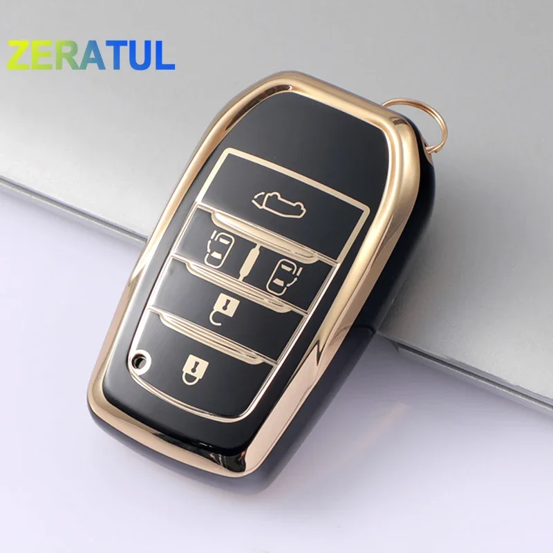 For Toyota Alphard VELLFIRE 2012 PREVIA 2018 4/5/6 Buttons Car Smart Key Case Cover Shell Fob Holder Protector Accessories