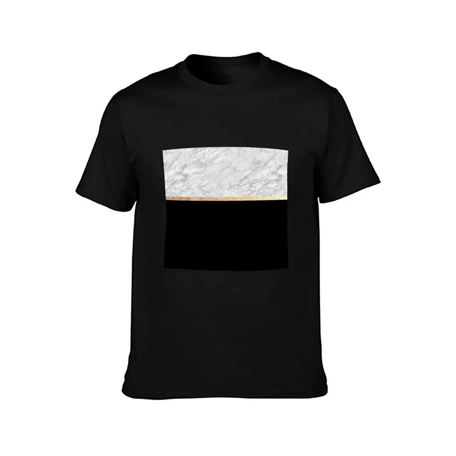 Black and gold marble IV T-Shirt sweat cotton graphic tees cute clothes plus size tops men workout shirt