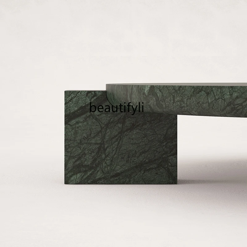 Nordic marble round coffee table simple small apartment living room home tea table designer furniture