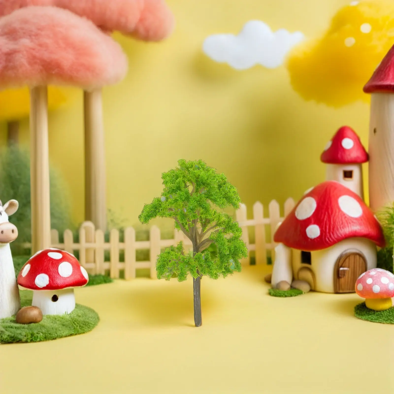 20Pcs 미니어처 조경 장식 나무 DIY 공예 미니 장면 모래 테이블 액세서리 홈 오피스에 대한 현실적인