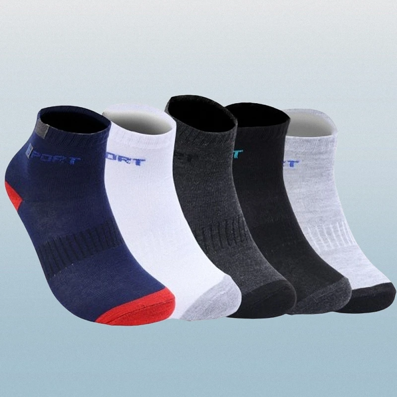 5 Pairs High Quality Men\'s Cotton Sock Breathable Male Women\'s Sports Running Socks Fashion Soft High Elastic Middle Tube Socks