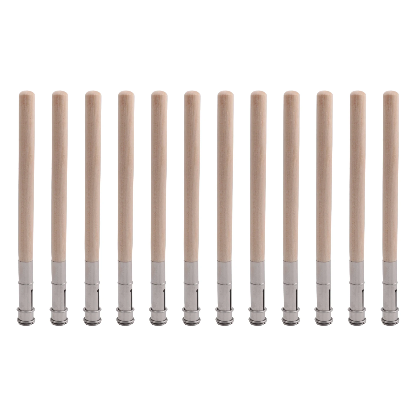 Delicate Texture-12 PCS Wooden Pencil Pencil Extenders For Artists With Adjustable Metal Handle Lengthener Pencil Pull Charcoal
