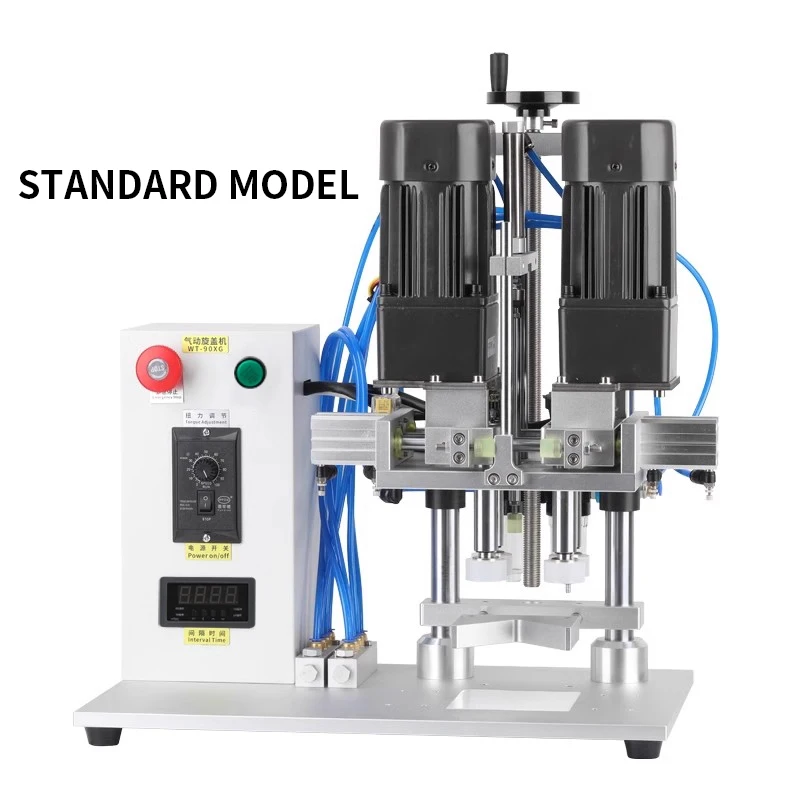 WT-90XG Automatic Screwing Capping Sealing Machine Pneumatic Electric Capper Rubbing Sealer Fixture Models Optional for Bottle